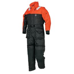 Mustang Deluxe Anti-Exposure Coverall &amp; Work Suit - Orange/Black - Medium