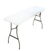 8 Foot Centerfold Folding Table;  White