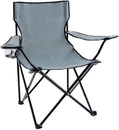 YSSOA Portable Folding Grey Camping Chair; Large