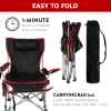 YSSOA Removable Footrest Reclining Camping Chair; 1-Pack; Black