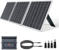 GOFORT 60W 18V Portable Solar Panel, Foldable Solar Charger with USB, 18V DC, QC 3.0 Output, Compatible with Solar Generator Power Station Phones Lapt