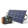 200W Portable Power Station, FlashFish 40800mAh Solar Generator with 50W 18V Portable Solar Panel, Flashfish Foldable Solar Charger with 5V USB 18V DC