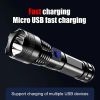 USB Chargeable Strong Light Handheld Flashlight;  Suitable For Camping Backpacking Hiking