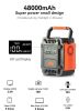 200W Portable Power Station Power Bank Solar Generator AC 200W /DC 120W l/Type-C 18W/QC3.0/5W LED For Camping; Back up Power; CPAP Battery