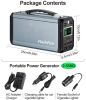 300W Solar Generator; 60000mAh Portable Power Station Camping Potable Generator; CPAP Battery Recharged by Solar Panel/Wall Outlet/Car; 110V AC Out/DC