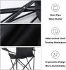 YSSOA Portable Folding Black Camping Chair; Large