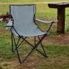 YSSOA Portable Folding Grey Camping Chair; Large