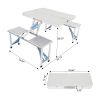 One Piece Folding Table and Chair Aluminum Alloy--YS