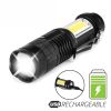 Mini Rechargeable LED Flashlight Use XPE + COB lamp beads 100 meters lighting distance Used for adventure; camping; etc.