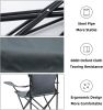 YSSOA Portable Folding Grey Camping Chair; Large