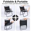 YSSOA Folding Camping Chair for Adults with Handle and Storage Bag; Small Size; 253lbs Load Bearing Collapsible Outdoor Furniture for Leisure; Beach;