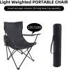 YSSOA Portable Folding Black Camping Chair; Large