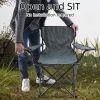 YSSOA Portable Folding Grey Camping Chair; Large