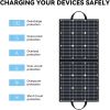 GOFORT 100W 18V Portable Solar Panel, Foldable Solar Charger with 5V USB, QC 3.0, DC Output, Compatible with Solar Generator Power Station Phones Lapt