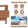 TALE Adirondack Portable Folding Side Table Square All-Weather and Fade-Resistant Plastic Wood Table Perfect for Outdoor Garden; Beach; Camping; Picni