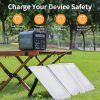 GOFORT 60W 18V Portable Solar Panel, Foldable Solar Charger with USB, 18V DC, QC 3.0 Output, Compatible with Solar Generator Power Station Phones Lapt