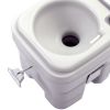 5.3 Gallon 20L Flush Outdoor Indoor Travel Camping Portable Toilet for Car, Boat, Caravan, Campsite, Hospital,Gray XH