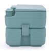 5.3 Gallon 20L Flush Outdoor Indoor Travel Camping Portable Toilet for Car; Boat; Caravan; Campsite; Hospital; Green