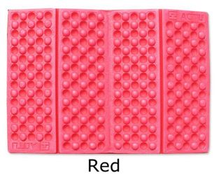 Outdoor Portable 6 Color Foldable Hiking EVA Camping Mat Waterproof Picnic Cushion Beach Pad Durable Folding Seat Chair (Color: Red, size: One Seat)