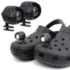 Headlights for croc;  2Pcs croc lights for shoes;  light up croc charms for Dog Walking;  Handy Camping; Waterproof; 3 Modes croc lights