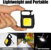 Portable LED Keychain Lights COB Flashlight Outdoor Work Light For Strong Magnetic Bottle Opener Camping Emergency Light