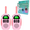 2pcs ZILIEEN Rechargeable Kids Walkie Talkies With 3km Range; 2 Way Radio For Outside; Camping; Hiking