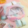 Girls Cute Plush Unicorn Backpack Fluffy Cartoon Schoolbags Birthday Gifts